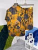 Heren Trainingspakken 2023 Zomer Chique Pak Hoge Kwaliteit Bloemenprint Korte Mouwen Shirt Strand Shorts Tweedelige Set C686