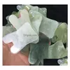 Massage Stones Rocks 100pcs الحديثة jade stone guasha gua sha board square mas masr masr care health facia dhnpu