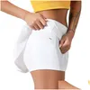 Accessoires de pêche L-22 jupe de tennis plissée femmes vêtements de sport shorts de sport femme course fitness danse yoga sous-vêtements plage vélo Dhawn