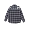 Hommes chemise décontractée plam chemises design hommes femmes hip-hop ample polaire plaid cardigan manteau rayé haut à manches longues