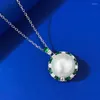 Chaînes 2023 Collier de perles 12 mm Shell Bead Femme 6 Hao Emerald Pendentif