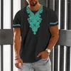 Magliette da uomo Camicia stile etnico vintage Dashiki Abbigliamento tradizionale Abbigliamento manica corta Casual Retro Streetwear Abbigliamento per uomo 2023