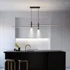 Luminárias pendentes modernas simples linhas minimalistas luzes sala de jantar lustre cozinha bar mesaluzes designer fixação criativa