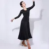 Vêtements de scène femme robe de bal Flamenco Rave tenue noir robes de danse standard dames valse espagnol pratique Performance DNV12497