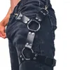 Cinturones Gay Cinturón de cuero Arnés de pierna con correa ajustable Gancho Lencería Punk Rave Gothic Body Bondage Ropa Hombre sexual