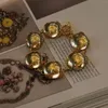 Link Bracelets Vintage Natural Colorful Crystal Bracelet For Women Jewelry Runway Party T Show Fancy Trendy Boho INS Japan