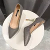 Dress Shoes Women Fashion Comfortable Pink Shining Wedding High Heel Lady Cute Cool Spring Party Femmes Pointed Toe Zapato Mujer