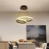 Pendant Lamps Modern Lamp Led Rings Circle Ceiling Hanging Chandelier Lights Protect Eyes Metal Fixture Indoor Lighting