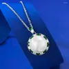 Chaînes 2023 Collier de perles 12 mm Shell Bead Femme 6 Hao Emerald Pendentif