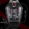 Relógios de Pulso Moda Moda Motor Conceito Relógio de Quartzo Masculino Relogio Masculino Orologio Uomo Esporte Relógio À Prova D' Água Montre Homme
