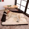 Chenils lit pour chien coussin doux pour animaux de compagnie pour chats chiens maison Rectangle velours côtelé tapis de couchage chenil grand moyen petit nid