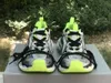 Chaussures de basket-ball pour hommes et femmes B Gris Noir Vert Fluo Baskets de sport de qualité disponibles avec la boîte OG