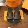 Oasis Sandal Black Calf leather slipper Pool Pillow sandals couples slippers men summer flat shoes fashion beach slippers slides 07