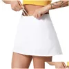 Accessoires de pêche L-22 jupe de tennis plissée femmes vêtements de sport shorts de sport femme course fitness danse yoga sous-vêtements plage vélo Dhawn