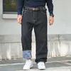 Jeans da uomo Plus Size 40 42 2023 Inverno Streetwear Baggy Uomo Coreano Moda Allentato Dritto Pantaloni a gamba larga Abbigliamento maschile di marca