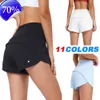 lulu Pantaloncini Completi da Yoga Set da Donna Sport Hotty Hot Pantaloncini Casual Fitness Yoga Leggings Ragazza Allenamento Palestra Intimo Corsa Fitness con Tasca con Cerniera sul Retro fdfg