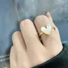 Кольца Band Designer Корейская версия Light Luxury High-end Pearl Ring, женская ниша, Zarcon Open Spicy Girl Hand Mr33