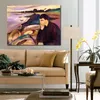 Modern Abstract Canvas Art Melancholy Edvard Munch Handmade Oil Painting Contemporary Wall Decor