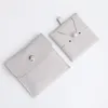 Jewelry Pouches Microfiber Gift Bag Snap Button Packaging Pouch Necklace Earrings Bracelet Storage