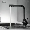 Kitchen Faucets Filtered Faucet Brass Purifier Dual Sprayer Drinking Water Tap 360 Degree Rotation Double Right Angle Sink