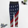 Aktif Pantolon Yıldız Bayrağı Baskı Taytları USA 4 Temmuz Bağımsızlık Günü Yoga Push Up Hızlı kuru spor legging kadınları retro leggins