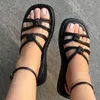 2023 Nuevas sandalias Sandalias Tacones de verano Zapatos de verano para mujeres Sandalias de verano de banda estrecha Zapatos de cuña femenina