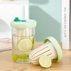 Tea separation glass Large capacity female student transparent office cold brew cup Tea cup with straw