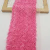 Accessori per capelli 15/30y 10-12cm Rosette in chiffon di alta qualità Fiore in pizzo per neonate Archi Vestiti Abito Bambole Cucito
