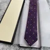 2023 Nya män slipsar Fashion Silk Tie 100% Designer Slyckor Jacquard Classic Woven Handmade slips för män Bröllop Casual and Business Slips med original Box G6