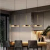 Kolye lambaları Modern Minimalist Nordic Restoran Chandelier Kahve Dükkanı Bar Mutfak Yemek Masası Ferforje Demir Akrilik Lamba