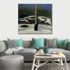 Modern Abstract Canvas Art Birch in Snow Edvard Munch Handmade Oil Painting Contemporary Wall Decor