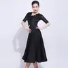 Vêtements de scène femme robe de bal Flamenco Rave tenue noir robes de danse standard dames valse espagnol pratique Performance DNV12497