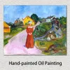 Modern Landscape Canvas Art Dorfstrabe in Aasgaardstrand Edvard Munch Painting Hand Painted High Quality