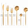 Dinnerware Sets Gold Cutlery Set Stainless Steel Tableware 36pcs Knife Spoon Fork Dinner Complete Matte Flatware Eco Friendly