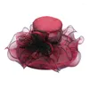 Chapeaux à large bord chapeau de soleil femmes été mode marque Protection casquette Style coréen plume fleur plage Summ