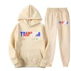 Dres Trapstar marka drukowana odzież sportowa męskie t-shirty 16 kolorów ciepły zestaw dwuczęściowy luźna bluza z kapturem bluza spodnie Jogging 220615 B8hx #