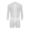 Men's Tracksuits Summer Set Men Short Sleeve Tshirt Shorts Casual Holiday Beachwear Lace Sexy Top and Pants Two Piece Sets Man Matching Outfits 230707