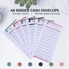 Presentpapper Expense Tracker Budgetark med hål 24st lösa blad Kontantpengar Kuvert för A6-pärm Plånboksfickor Planerare