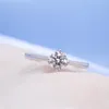 Cluster Rings DE Color VS1 0.5CT Round Cut Lab Grown Diamond Engagement Wedding Band Ring CVD HPHT Jewelry 14K White Gold