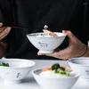 Bols japonais bol de riz en céramique ménage pour le dîner porcelaine maison Simple simple petit dessin animé bouillie conteneur