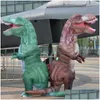 Andra festliga festtillbehör Est Triceratops Cosplay T Rex Dino Spinosaurus Uppblåsbar kostym för Adt Kid Fancy Dress Up Hallowee Dhk2Y