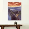 Renkli soyut sanat umutsuzluğu 1892 edvard munch resim modern oturma odası dekor büyük