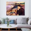 Modern Abstract Canvas Art Melancholy Edvard Munch Handmade Oil Painting Contemporary Wall Decor