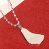 Подвесные ожерелья из нержавеющей стали карта на острове Барбадос Мода Серебряный цвет карты ювелирные подарки