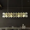 Ljuskronor Lyx Lång K9 Kristall Matsal Ljuskrona Luster Lampskärm LED Takbelysningsarmaturer Stor Pendellampa För Restaurang Bar