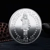 Arts and Crafts Virtual coin three-dimensional relief commemorative badge made of metal plated gold and silver plating