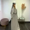 Etniska kläder Hooded Muslim Kvinnor Hijab Klänning Bön plagg Jilbab 2-delad Set Abaya Med Khimar Ramadan Eid Djellaba Kostymer Abayas Dubai