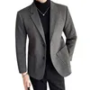 Kostymer för män högkvalitativ kavaj i brittisk stil Trend Elegant Business High-end Enkelt mode Casual Smal stilig kostym yllerock