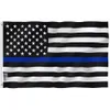 Banner Flags Anley 3x5 Foot Thin Blue Line USA Flag - Honoring Law Enforcement Officers Flags Polyester 230707