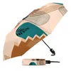 Paraply Blommor Lövverk Steg Medeltida Automatisk Parasoll Vikbart Paraply Man Kvinnor Tryckt lätt regnställ